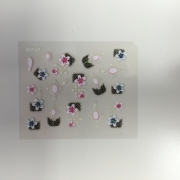 3D Sticker farbig weiss XF 405